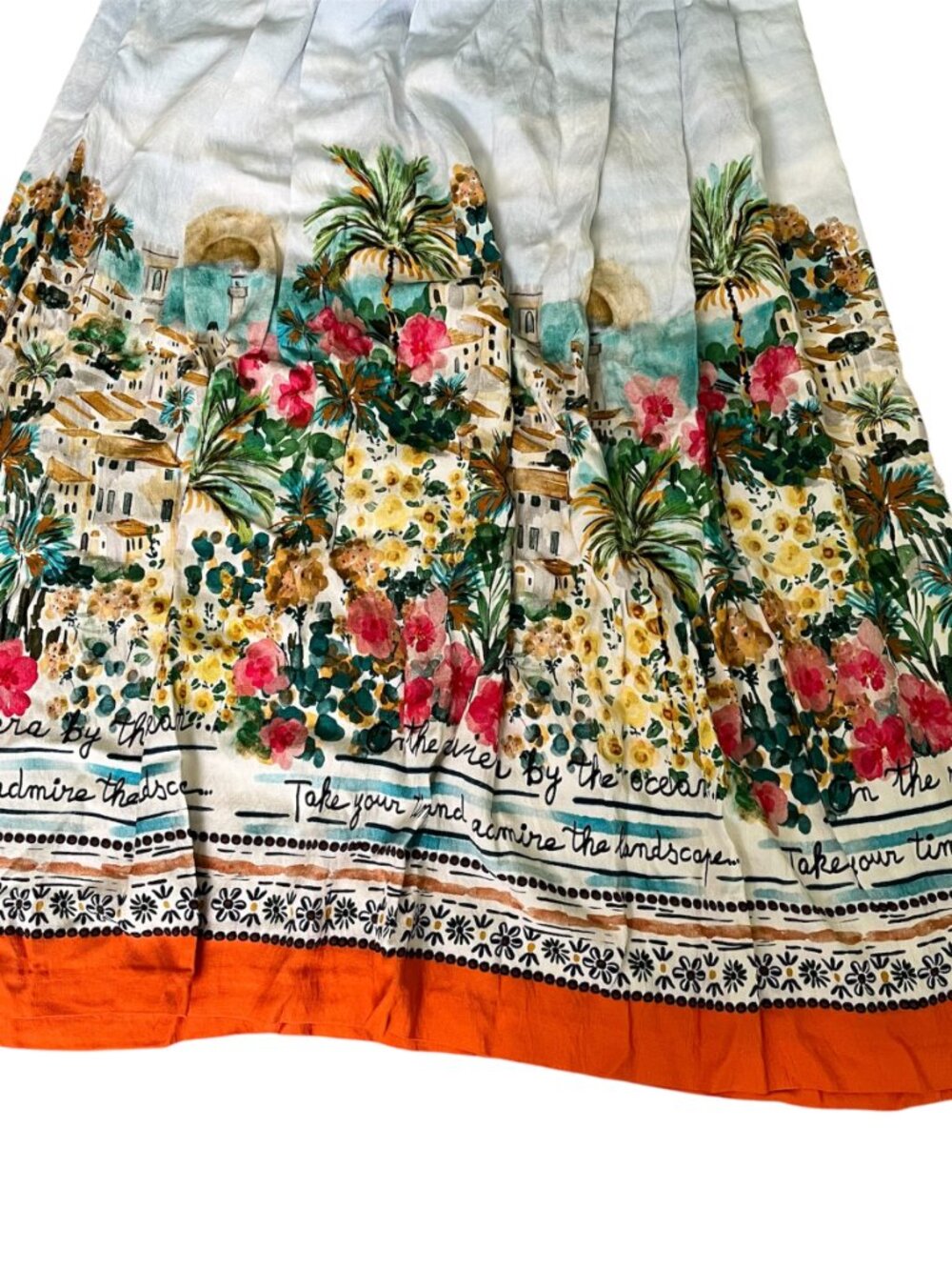 ZARA NWT Printed Co‑Ord Set Knotted Crop Top & Midi Skirt Size XS Boho Garden - Picture 10 of 14